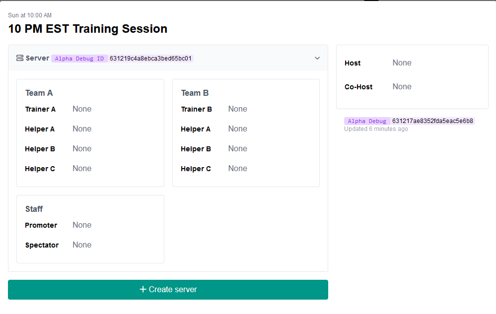 Shows how to create a server.