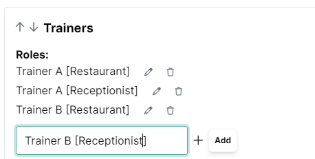 Giving a role a name